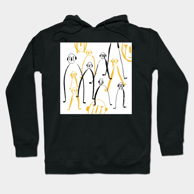 People Hoodie by Blank Kunst